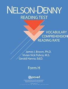 nelson-denny reading test form g test booklet package of 25|nelson denny reading test pdf.